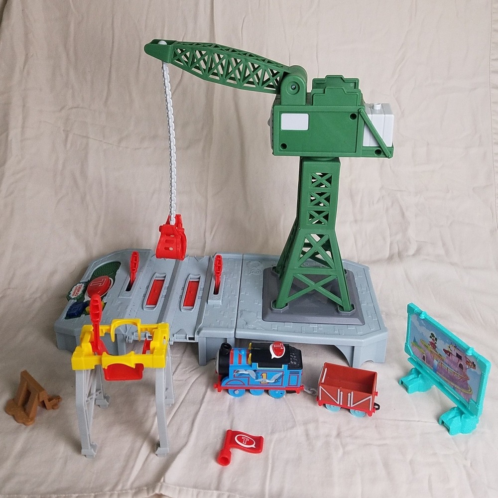 Fisher-Price Thomas & Friends Train Partial‎ Set Kids Excellent Crane tested